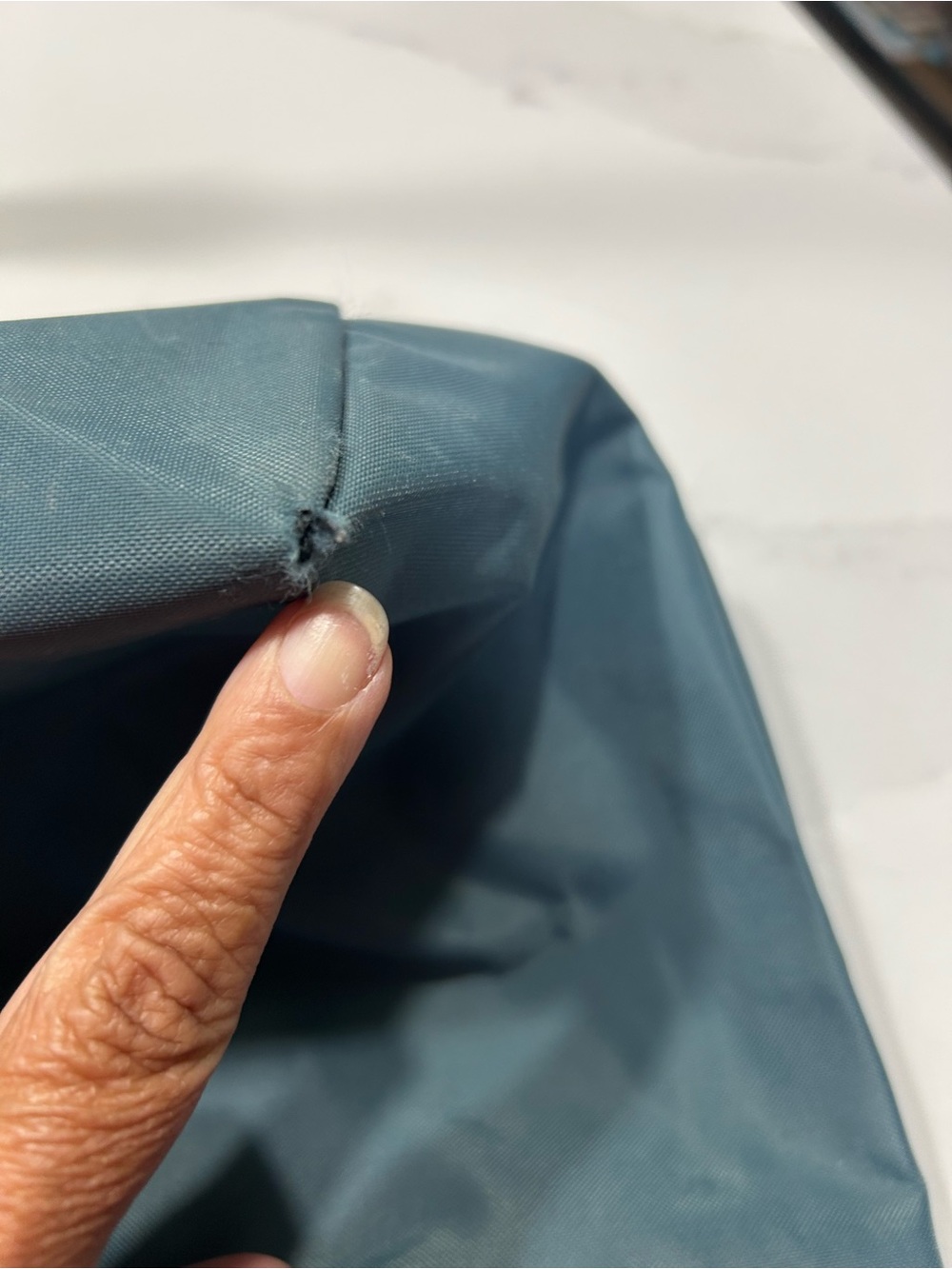 Longchamp Le Pliage Original Large Nylon Shoulder Tote Steel Blue/Grey*See Pics - Picture 11 of 14